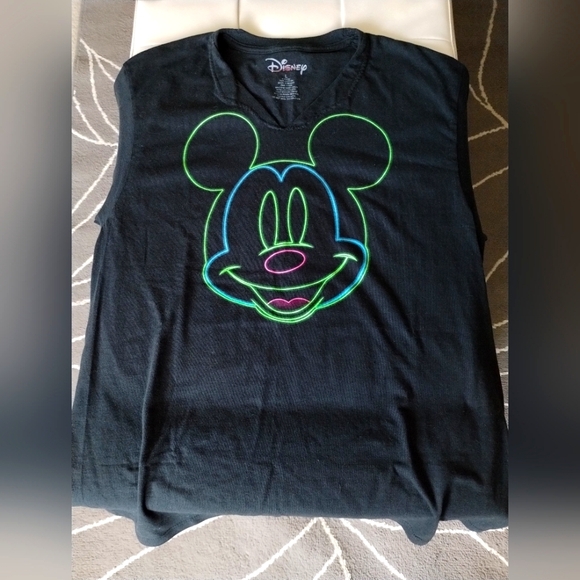 Disney Mickey Mouse Neon Look T shirt - Picture 8 of 8